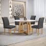 Imagem de Conjunto Mesa Arizona 120cm com 4 Cadeiras Arizona Tampo Redondo Plus com Vidro