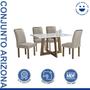 Imagem de Conjunto Mesa Arizona 120cm com 4 Cadeiras Arizona Tampo Smart Plus com Vidro