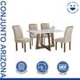 Imagem de Conjunto Mesa Arizona 120cm com 4 Cadeiras Arizona Tampo Smart Plus com Vidro