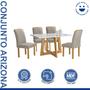 Imagem de Conjunto Mesa Arizona 120cm com 4 Cadeiras Arizona Tampo Smart Plus com Vidro