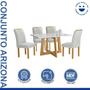 Imagem de Conjunto Mesa Arizona 120cm com 4 Cadeiras Arizona Tampo Smart Plus com Vidro