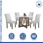 Imagem de Conjunto Mesa Arizona 120cm com 4 Cadeiras Canela Tampo Redondo Plus com Vidro