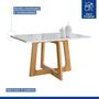 Imagem de Conjunto Mesa Arizona 120cm com 4 Cadeiras Canela Tampo Smart Plus com Vidro