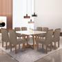 Imagem de Conjunto Mesa Arizona 135cm com 8 Cadeiras Arizona Tampo Slim Plus com Vidro