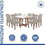 Imagem de Conjunto Mesa Arizona 135cm com 8 Cadeiras Arizona Tampo Slim Plus com Vidro