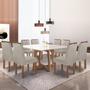 Imagem de Conjunto Mesa Arizona 135cm com 8 Cadeiras Arizona Tampo Slim Plus com Vidro