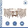 Imagem de Conjunto Mesa Arizona 135cm com 8 Cadeiras Arizona Tampo Slim Plus com Vidro