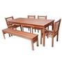 Imagem de Conjunto Mesa, Banco e 4 Cadeiras Madeira Maciça