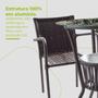 Imagem de Conjunto Mesa Bar Com 2 Cadeiras Marrom Leve Resistente Área Externa Piscina Casa Apartamento