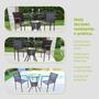 Imagem de Conjunto Mesa Bar Com 2 Cadeiras Marrom Leve Resistente Área Externa Piscina Casa Apartamento