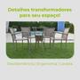 Imagem de Conjunto Mesa Bar Com Cadeiras Aluminio/Marrom/Camurça Leve Resistente Área Externa Piscina Casa Apartamento Modelo Pipa