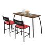 Imagem de Conjunto Mesa Bistro Aço Nobre Fit Flora Assento Vermelho