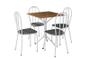 Imagem de Conjunto Mesa BP Demolição 0,67x0,67cm Branco com 4 Cadeiras (004) Escolha sua cor THAIS - ARTEFAMOL