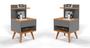 Imagem de Conjunto Mesa Cabeceira Modelo Sleepe com gaveta/prateleira Decoração Varias Cores