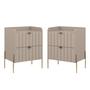 Imagem de Conjunto Mesa cabeceira para quarto conect 100% mdf 45cm