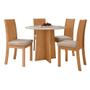 Imagem de Conjunto Mesa Celebrare 100cm Tampo MDF/Vidro 4 Cadeiras Athenas