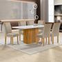 Imagem de Conjunto Mesa Celeste 170cmx90cm com 6 Cadeiras Luisa Tampo Smart Plus com Vidro