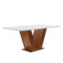 Imagem de Conjunto Mesa Classic 120x80 com Tampo em Vidro Dakota com 4 Cadeiras FlorenAa Cel MA³veis