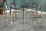 Imagem de Conjunto Mesa com 4 Cadeiras CMC043CR Linha Crome Combos Kappesberg Crome