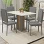 Imagem de Conjunto Mesa com 4 Cadeiras CMC898NK Linha Crome Combos Kappesberg Crome