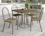 Imagem de Conjunto Mesa com 4 Cadeiras CMC908NK Linha Crome Combos Kappesberg Crome