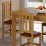 Imagem de Conjunto Mesa Com 4 Cadeiras Com Estofado material sintético Marrom 120cm Marrom Diamante Shop Jm