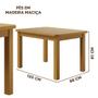 Imagem de Conjunto Mesa Com 4 Cadeiras Com Estofado material sintético Marrom 120cm Marrom Safira Shop Jm