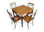 Imagem de Conjunto Mesa Com 4 Cadeiras de Coração Em Madeira de Demolição e Ferro Sudeste Rústico