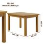 Imagem de Conjunto Mesa Com 4 Cadeiras Madeira Maciça 120cm Marrom Amelia Shop Jm