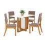 Imagem de Conjunto Mesa com 4 Cadeiras Thalia em MDF e MDP Henn