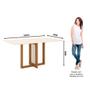 Imagem de Conjunto Mesa com 4 Cadeiras Thalia em MDF e MDP Henn