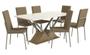 Imagem de Conjunto Mesa com 6 Cadeiras CMC884NK Linha Crome Combos Kappesberg Crome