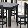 Imagem de Conjunto Mesa Com 8 Cadeiras Em Madeira Maciça 200cm Preto Diamante Shop Jm