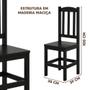 Imagem de Conjunto Mesa Com 8 Cadeiras Madeira Maciça 200cm Preto Sapphira Shop Jm