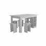 Imagem de Conjunto Mesa com Nichos e 4 Bancos B21 Linha B's Emovell