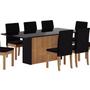 Imagem de Conjunto Mesa Cris 2000 com 8 Cadeiras Cristal Mel/Preto