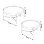 Imagem de Conjunto Mesa de Centro Nezuko Base Cobre Tampo Off White G29 - Gran Belo