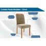 Imagem de Conjunto: Mesa de Cozinha Adele Madeira Maciça Tampo Madeirado c/ Vidro 130x80cm e 4 Cadeiras Paola Savana-Madeirado/Suede Nude Bege - Cimol