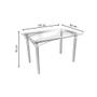 Imagem de Conjunto: Mesa de Cozinha Elba c/ Tampo de Vidro 120cm + 4 Cadeiras Florença Cromado/Marrom - Kappesberg
