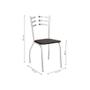 Imagem de Conjunto: Mesa de Cozinha Elba c/ Tampo Vidro 120cm + 6 Cadeiras Portugal Cromada/Branco - Kappesberg