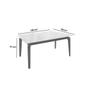Imagem de Conjunto: Mesa de Cozinha Petra Tampo Madeirado c/ Vidro 90x160cm e 6 Cadeiras Lola Carvalho/Off White/Vidro Off White - Linho Beg - Kappesberg