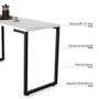 Imagem de Conjunto Mesa de Cozinha Prattica Industrial 120cm com 4 Banquetas F02 Branco - Mpozenato