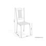 Imagem de Conjunto: Mesa de Cozinha Reno c/ Tampo de Vidro 90cm + 4 Cadeiras Florença Cromada - Assento Preto - Kappesberg