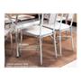 Imagem de Conjunto: Mesa de Cozinha Reno c/ Tampo Vidro 150cm + 6 Cadeiras Florença Cromada/Nude - Kappesberg