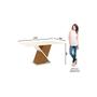 Imagem de Conjunto: Mesa de Cozinha Solus Tampo Madeirado c/ Vidro Canto Reto 160x90cm e 6 Cadeiras Vita Nature/Suede Light Bege - Henn