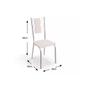 Imagem de Conjunto: Mesa de Cozinha Volga c/ Tampo de Vidro 90cm + 4 Cadeiras Lisboa Cromada/Branco - Kappesberg