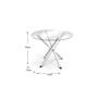 Imagem de Conjunto: Mesa de Cozinha Volga c/ Tampo de Vidro 95cm + 4 Cadeiras Noruega Cromada - Assento Preto - Kappesberg