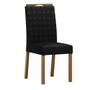 Imagem de Conjunto Mesa de Jantar 1,20m Lectus Tampo com Vidro e 4 Cadeiras Mariah Amendoa/Off White/Ja03 - New Ceval