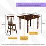 Imagem de Conjunto Mesa de Jantar 125cm com 4 Cadeiras Multimóveis CR50083
