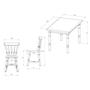 Imagem de Conjunto Mesa de Jantar 125cm com 4 Cadeiras Multimóveis CR50083